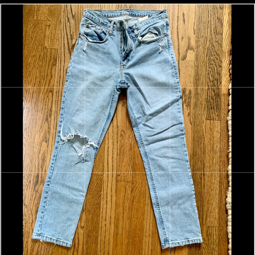 NOBODY denim. High rise relaxed skinny.